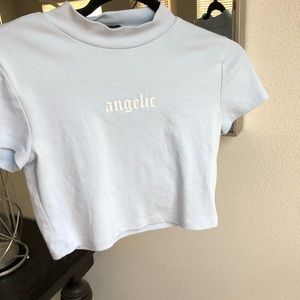 Soft Baby Blue Angelic Forever 21 Baby Tee